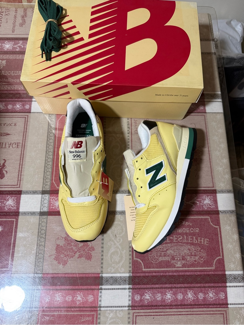 NEW BALANCE TEDDY SANTIS X 996 MADE IN USA ''SULPHUR'' Men’s Size 11